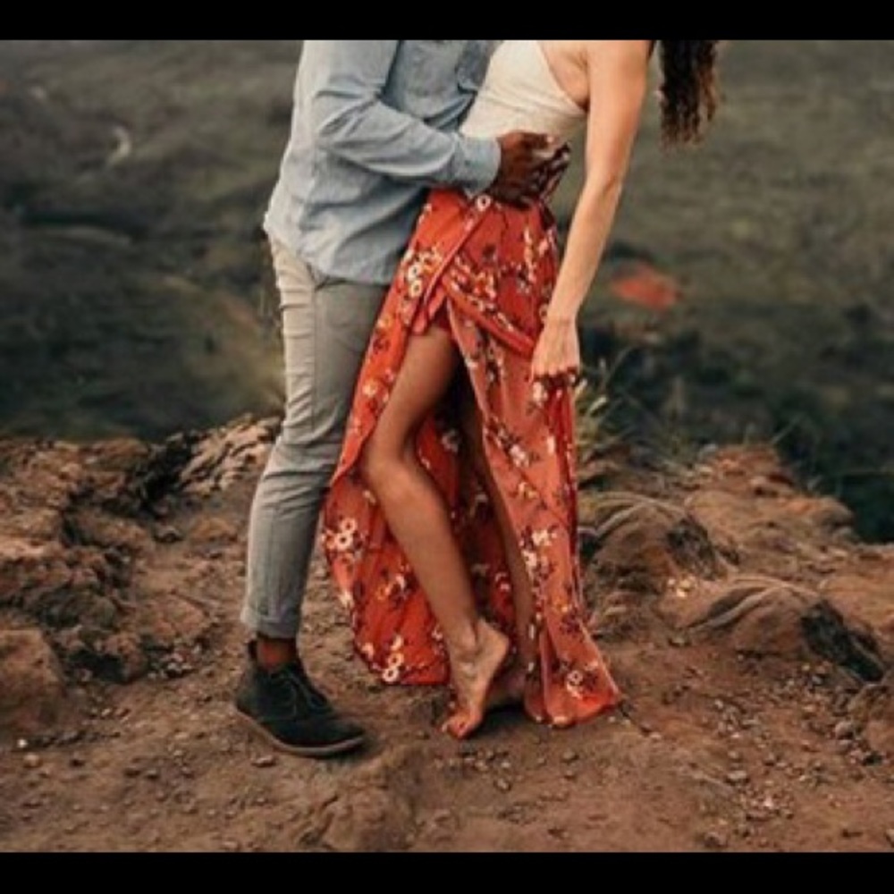 Wrap skirt floral